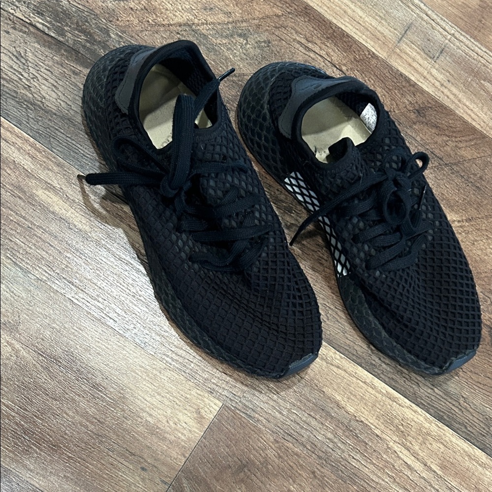 adidas Black Mesh Athletic Shoes